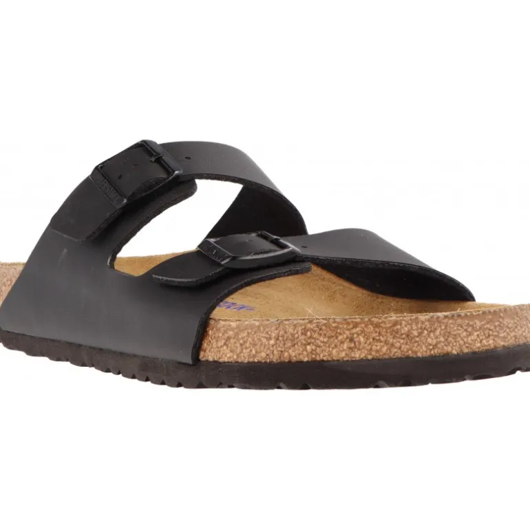 Sandales*Birkenstock Arizona SFB Black Birko Flor