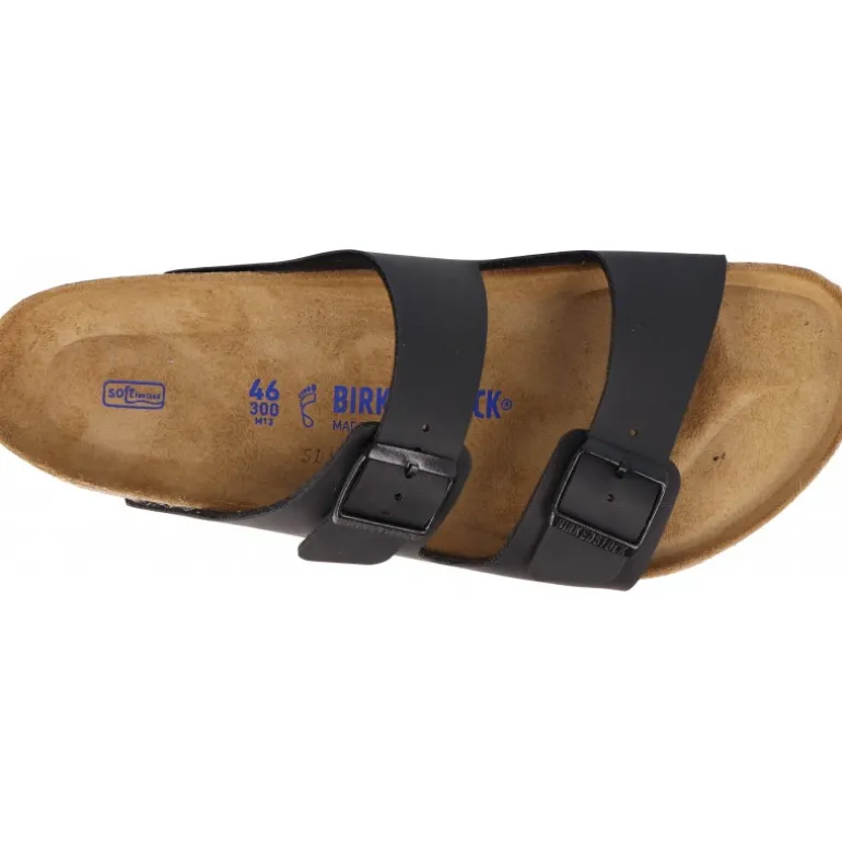 Sandales*Birkenstock Arizona SFB Black Birko Flor