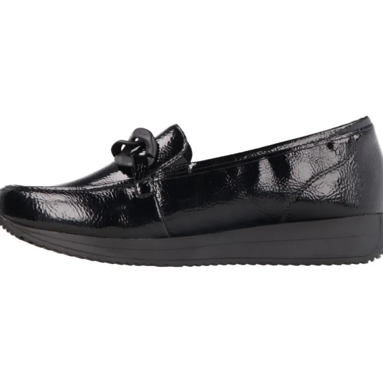 Mocassins*Remonte Avery cuir verni Black