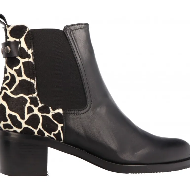Bottines*Plumers Becerro Negro Jirafa