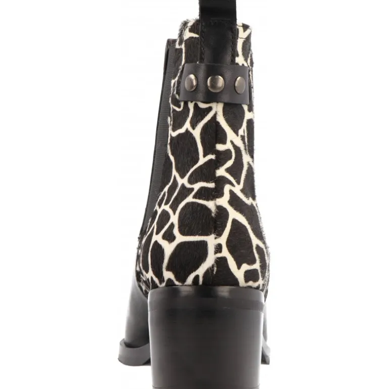 Bottines*Plumers Becerro Negro Jirafa