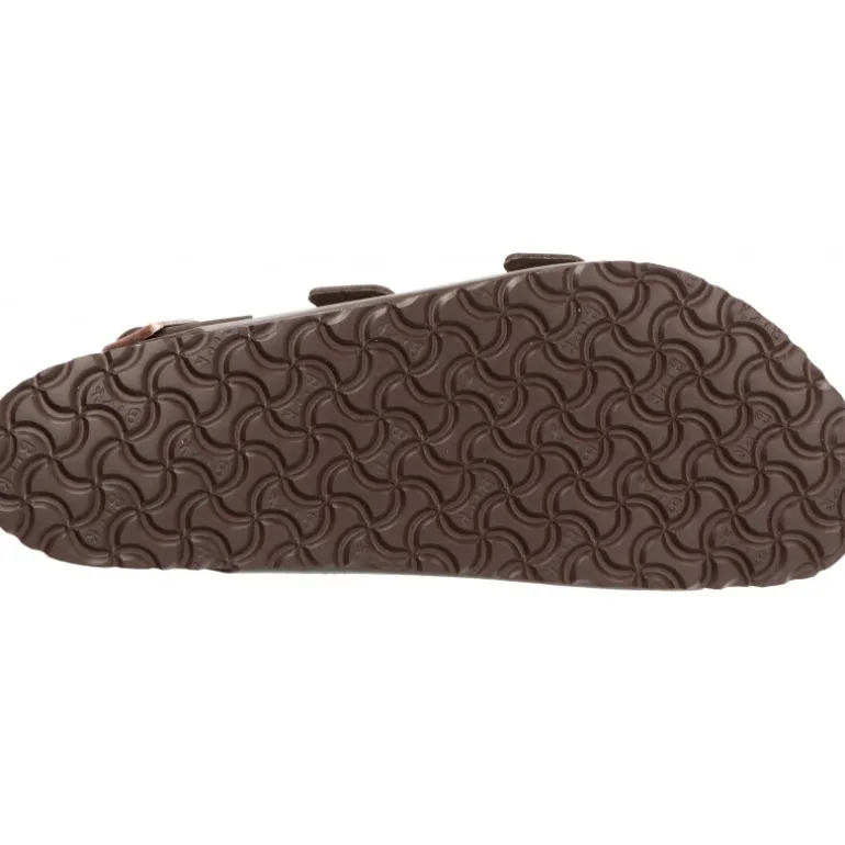 Sandales*Birkenstock Milano Natural Leather Dark Brown