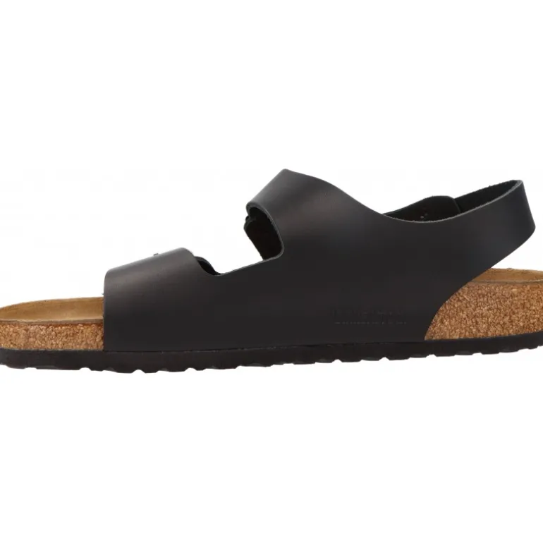 Sandales*Birkenstock Milano Natural Leather Noir