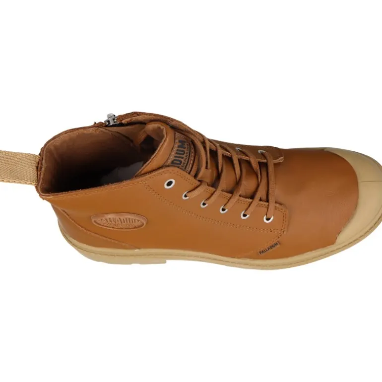 Bottines*Palladium Pallabase Leather Dear Brown
