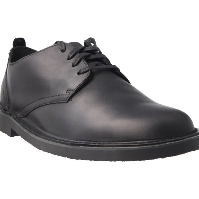Classique*Clarks Shepton Low Black Leather