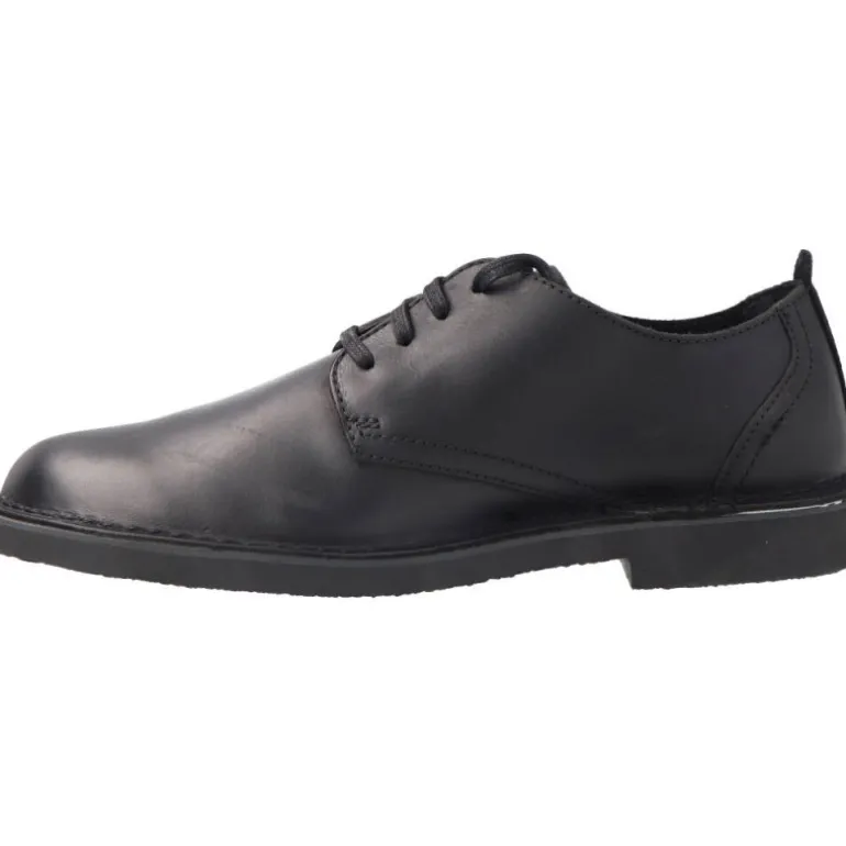 Classique*Clarks Shepton Low Black Leather