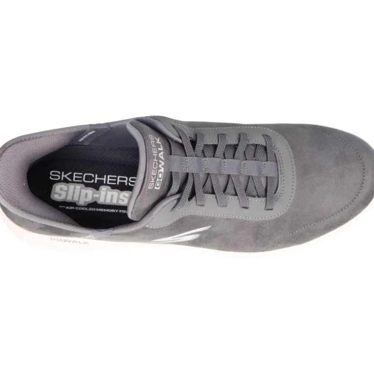 Baskets*Skechers Slip Ins Go Walk Flex Smooth Motion Grey