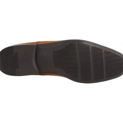 Classique*Clarks Tilden Cap Dark Tan Leather Marron