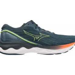Running|Baskets*Mizuno Wave Skyrise 3 Smoke Blue/Neo Lime Neon/Flame